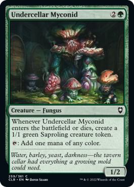 Undercellar Myconid 259 card from Commander Legends: Battle for Baldur's Gate