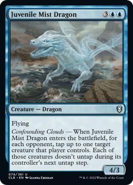 Juvenile Mist Dragon 79 card from Commander Legends: Battle for Baldur's Gate