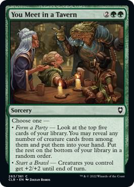 You Meet in a Tavern 263 card from Commander Legends: Battle for Baldur's Gate
