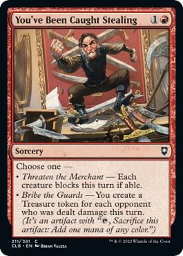 You've Been Caught Stealing 211 card from Commander Legends: Battle for Baldur's Gate