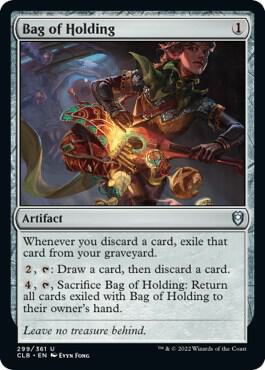 Bag of Holding 299 card from Commander Legends: Battle for Baldur's Gate