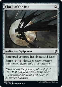 Cloak of the Bat 307 card from Commander Legends: Battle for Baldur's Gate