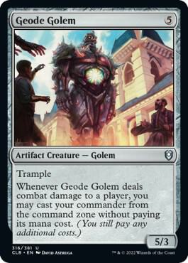 Geode Golem 316 card from Commander Legends: Battle for Baldur's Gate