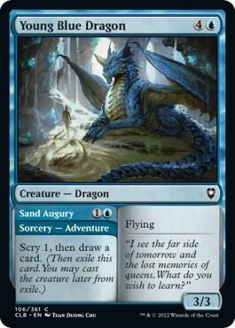 Young Blue Dragon 106 card from Commander Legends: Battle for Baldur's Gate