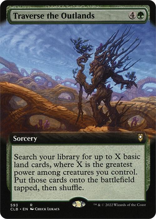 Traverse the Outlands (Extended Art) 593 card from Commander Legends: Battle for Baldur's Gate