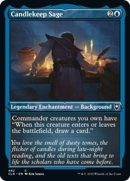 Candlekeep Sage (Foil Etched) 482 card from Commander Legends: Battle for Baldur's Gate