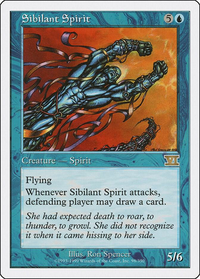 Sibilant Spirit 98 card from Classic Sixth Edition