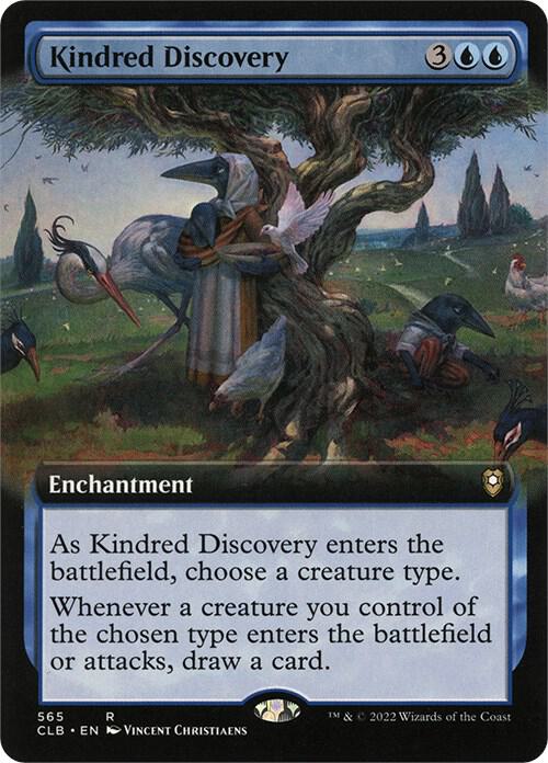 Kindred Discovery (Extended Art) 565 card from Commander Legends: Battle for Baldur's Gate