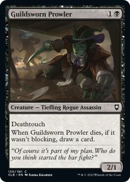 Guildsworn Prowler 130 card from Commander Legends: Battle for Baldur's Gate