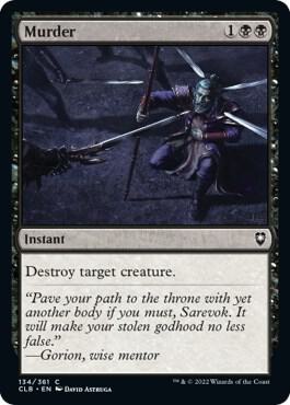 Murder 134 card from Commander Legends: Battle for Baldur's Gate