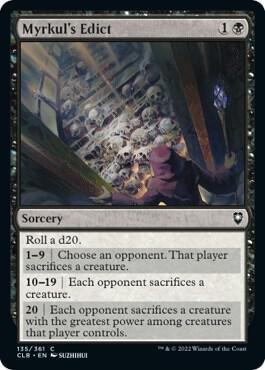 Myrkul's Edict 135 card from Commander Legends: Battle for Baldur's Gate