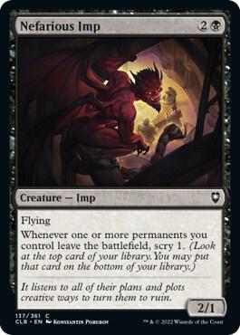 Nefarious Imp 137 card from Commander Legends: Battle for Baldur's Gate