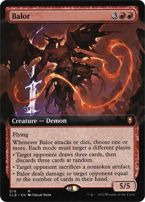 Balor (Extended Art) 578 card from Commander Legends: Battle for Baldur's Gate