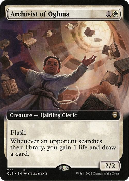 Archivist of Oghma (Extended Art) 553 card from Commander Legends: Battle for Baldur's Gate