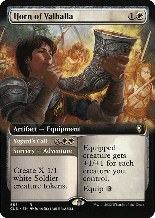 Horn of Valhalla (Extended Art) 555 card from Commander Legends: Battle for Baldur's Gate