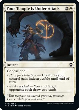Your Temple Is Under Attack 52 card from Commander Legends: Battle for Baldur's Gate