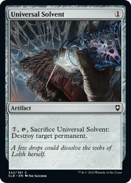 Universal Solvent 342 card from Commander Legends: Battle for Baldur's Gate