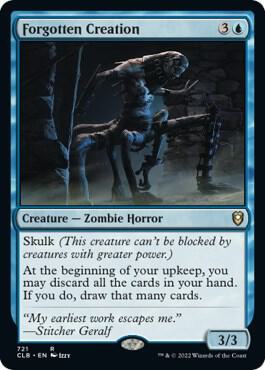 Forgotten Creation 721 card from Commander Legends: Battle for Baldur's Gate