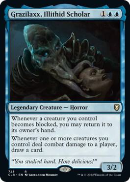 Grazilaxx, Illithid Scholar 723 card from Commander Legends: Battle for Baldur's Gate