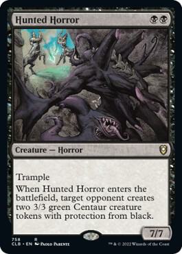 Hunted Horror 758 card from Commander Legends: Battle for Baldur's Gate