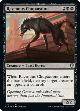 Ravenous Chupacabra 770 card from Commander Legends: Battle for Baldur's Gate