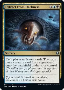 Extract from Darkness 844 card from Commander Legends: Battle for Baldur's Gate