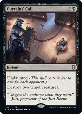 Curtains' Call 746 card from Commander Legends: Battle for Baldur's Gate