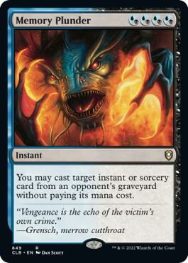 Memory Plunder 849 card from Commander Legends: Battle for Baldur's Gate