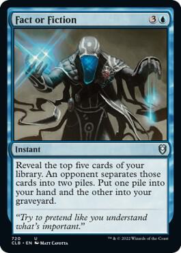Fact or Fiction 720 card from Commander Legends: Battle for Baldur's Gate