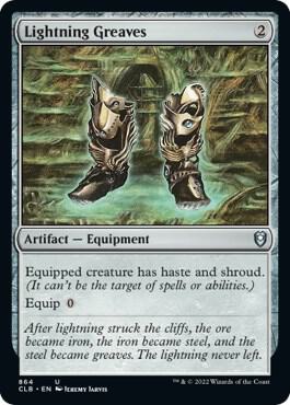 Lightning Greaves 864 card from Commander Legends: Battle for Baldur's Gate