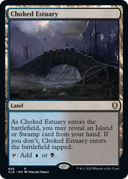 Choked Estuary 886 card from Commander Legends: Battle for Baldur's Gate