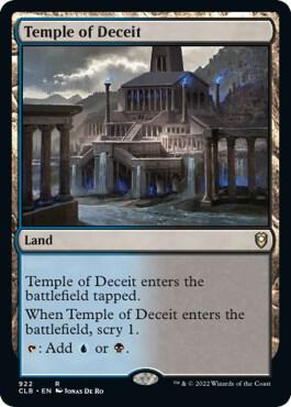 Temple of Deceit 922 card from Commander Legends: Battle for Baldur's Gate