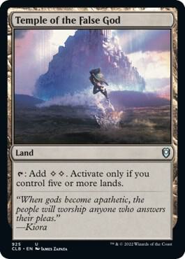 Temple of the False God 925 card from Commander Legends: Battle for Baldur's Gate