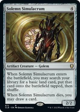 Solemn Simulacrum 872 card from Commander Legends: Battle for Baldur's Gate
