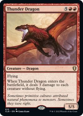 Thunder Dragon 810 card from Commander Legends: Battle for Baldur's Gate
