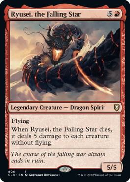 Ryusei, the Falling Star 806 card from Commander Legends: Battle for Baldur's Gate