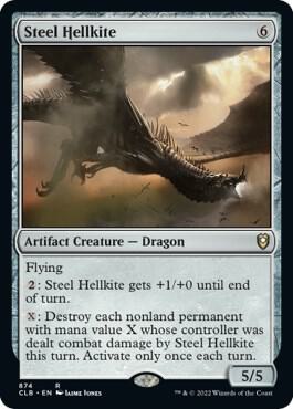 Steel Hellkite 874 card from Commander Legends: Battle for Baldur's Gate