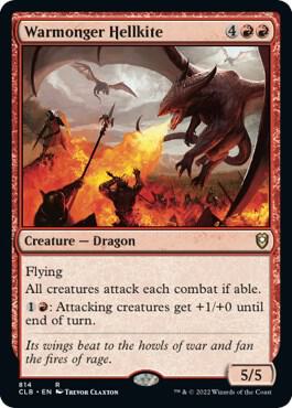 Warmonger Hellkite 814 card from Commander Legends: Battle for Baldur's Gate