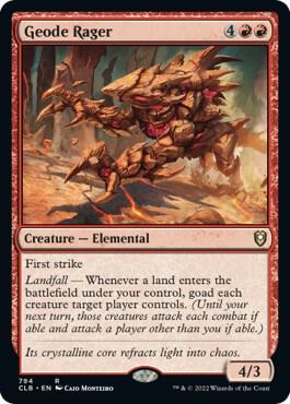 Geode Rager 794 card from Commander Legends: Battle for Baldur's Gate
