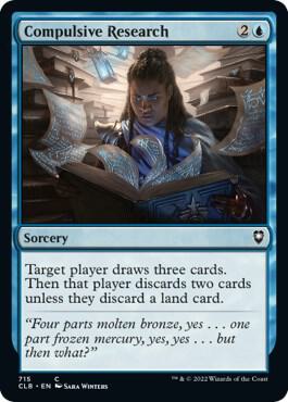 Compulsive Research 715 card from Commander Legends: Battle for Baldur's Gate