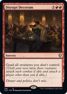 Disrupt Decorum 789 card from Commander Legends: Battle for Baldur's Gate