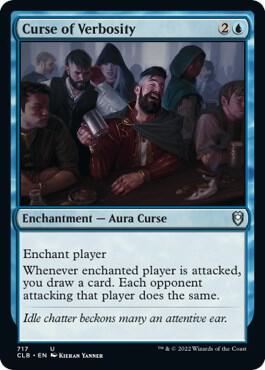 Curse of Verbosity 717 card from Commander Legends: Battle for Baldur's Gate