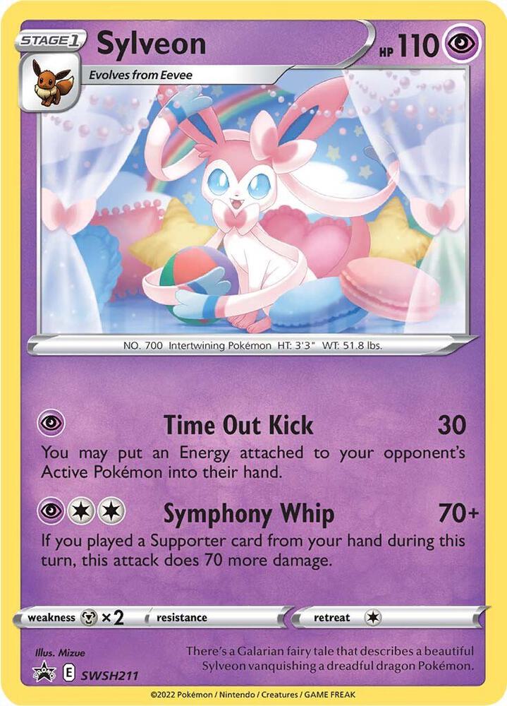 Sylveon SWSH211 card from SWSH: Sword & Shield Promo Cards
