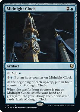 Midnight Clock 727 card from Commander Legends: Battle for Baldur's Gate