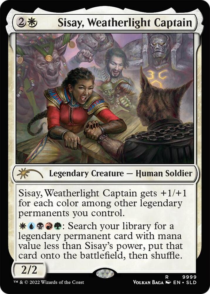 Sisay, Weatherlight Captain 9999 card from Secret Lair Drop Series