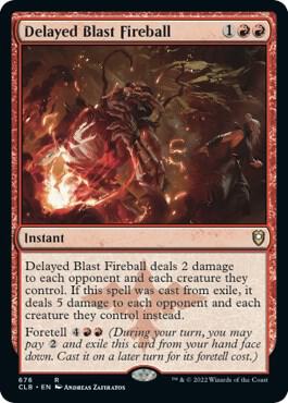 Delayed Blast Fireball 676 card from Commander Legends: Battle for Baldur's Gate