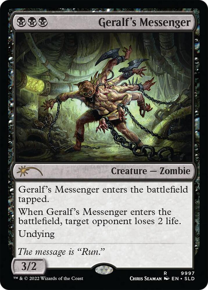 Geralf's Messenger 9997 card from Secret Lair Drop Series
