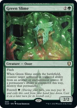 Green Slime 680 card from Commander Legends: Battle for Baldur's Gate