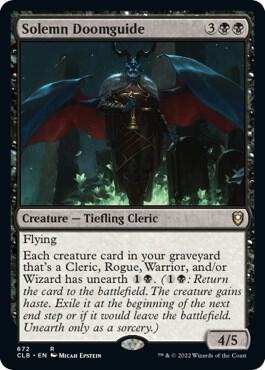 Solemn Doomguide 672 card from Commander Legends: Battle for Baldur's Gate