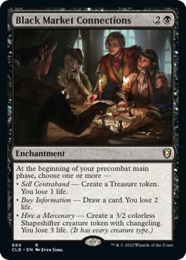 Black Market Connections 669 card from Commander Legends: Battle for Baldur's Gate